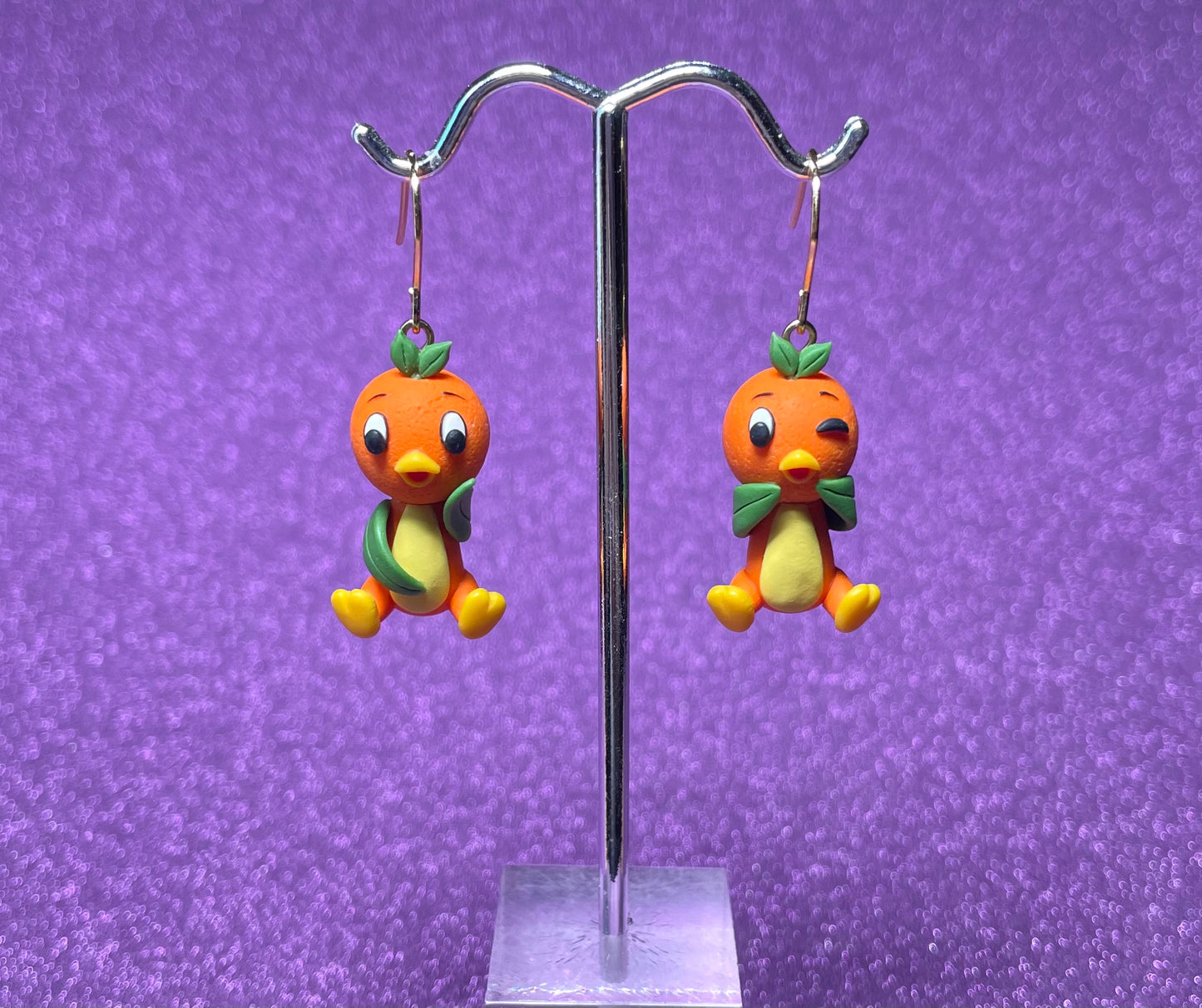 Classic Orange Bird Earrings