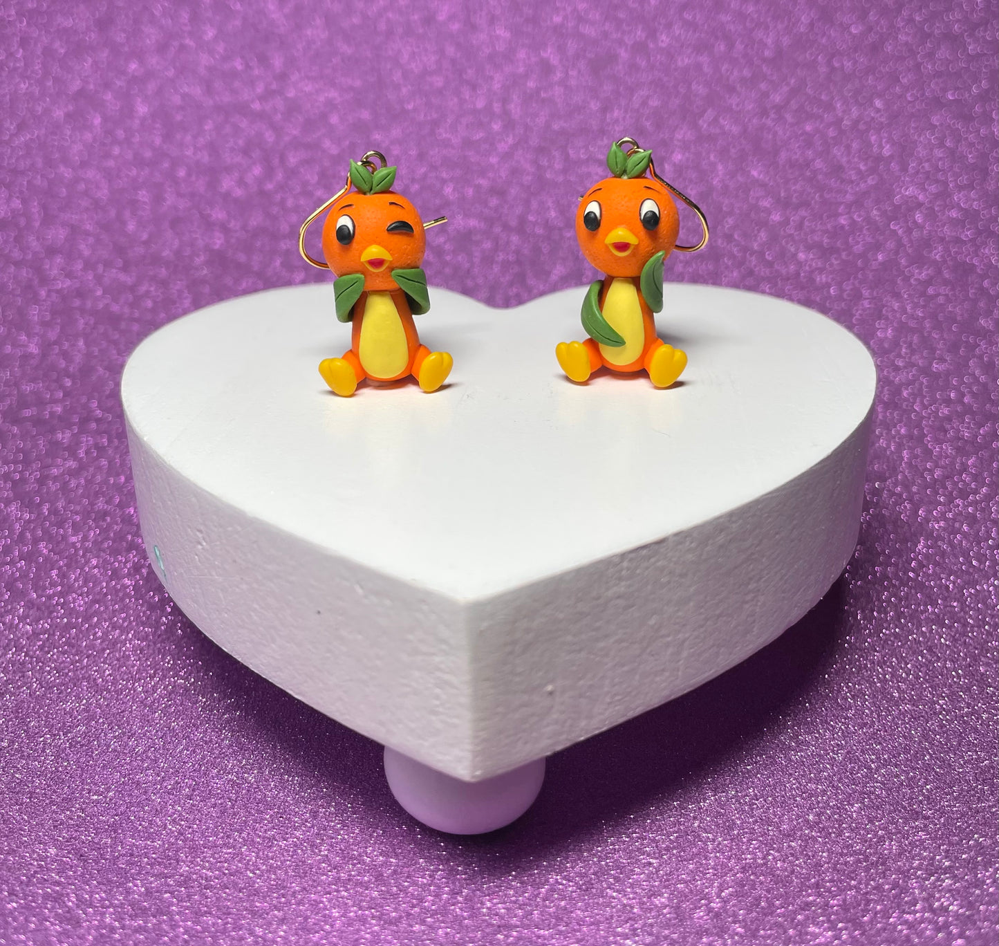 Classic Orange Bird Earrings