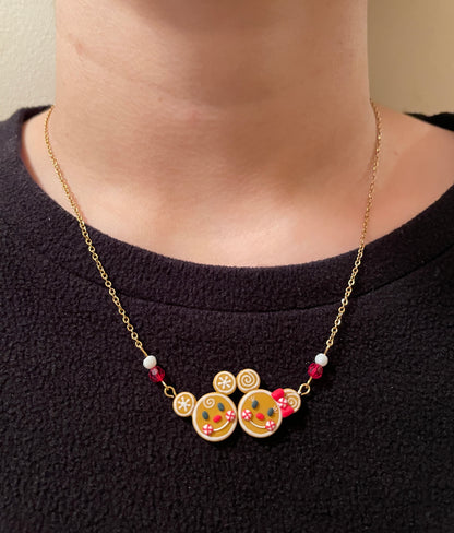 Gingerbread Mice Necklace