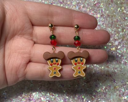 Gingerbread Mice Earrings