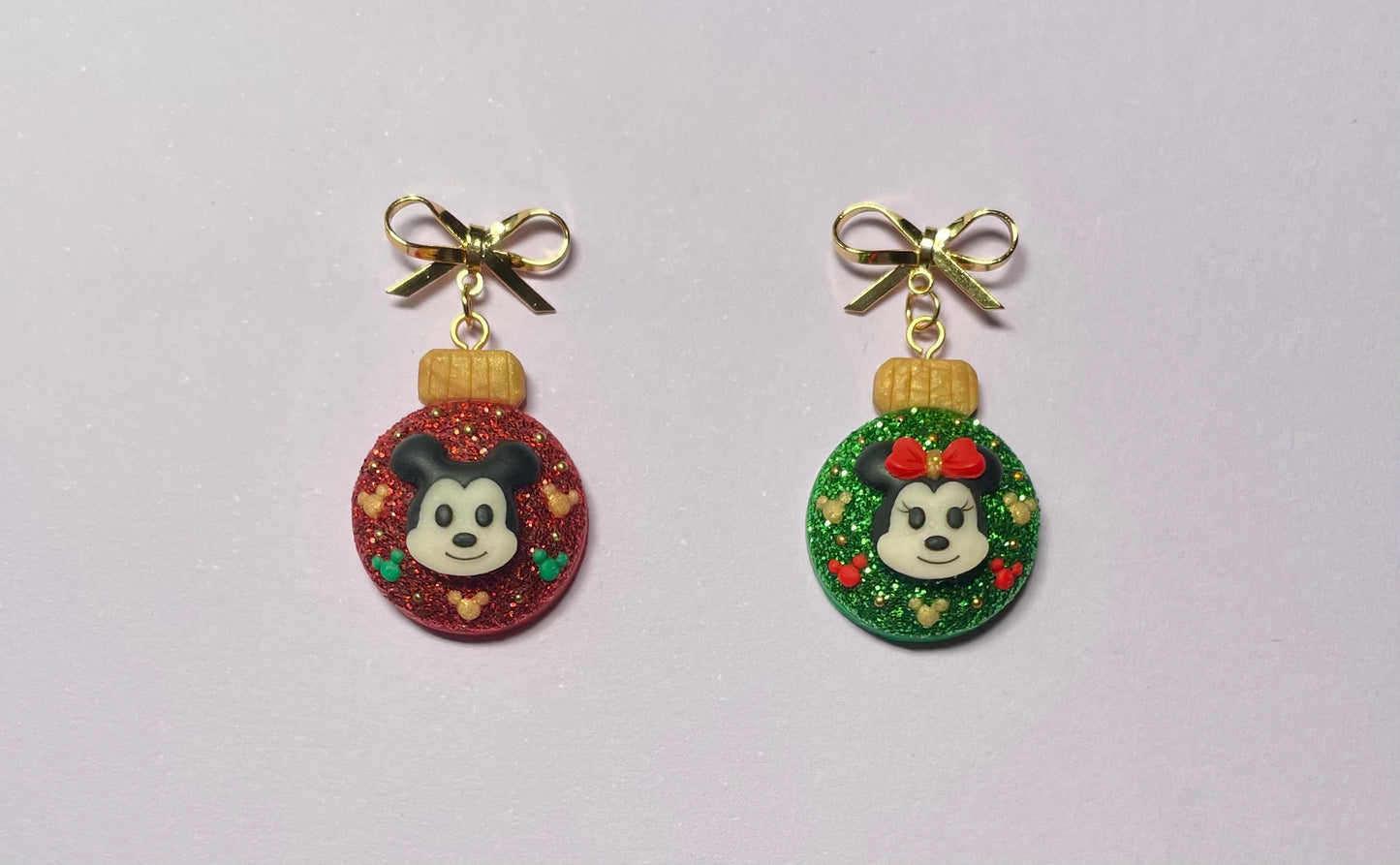 Glitter Mouse Ornament Earrings