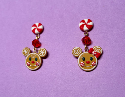 Gingerbread Mice Earrings