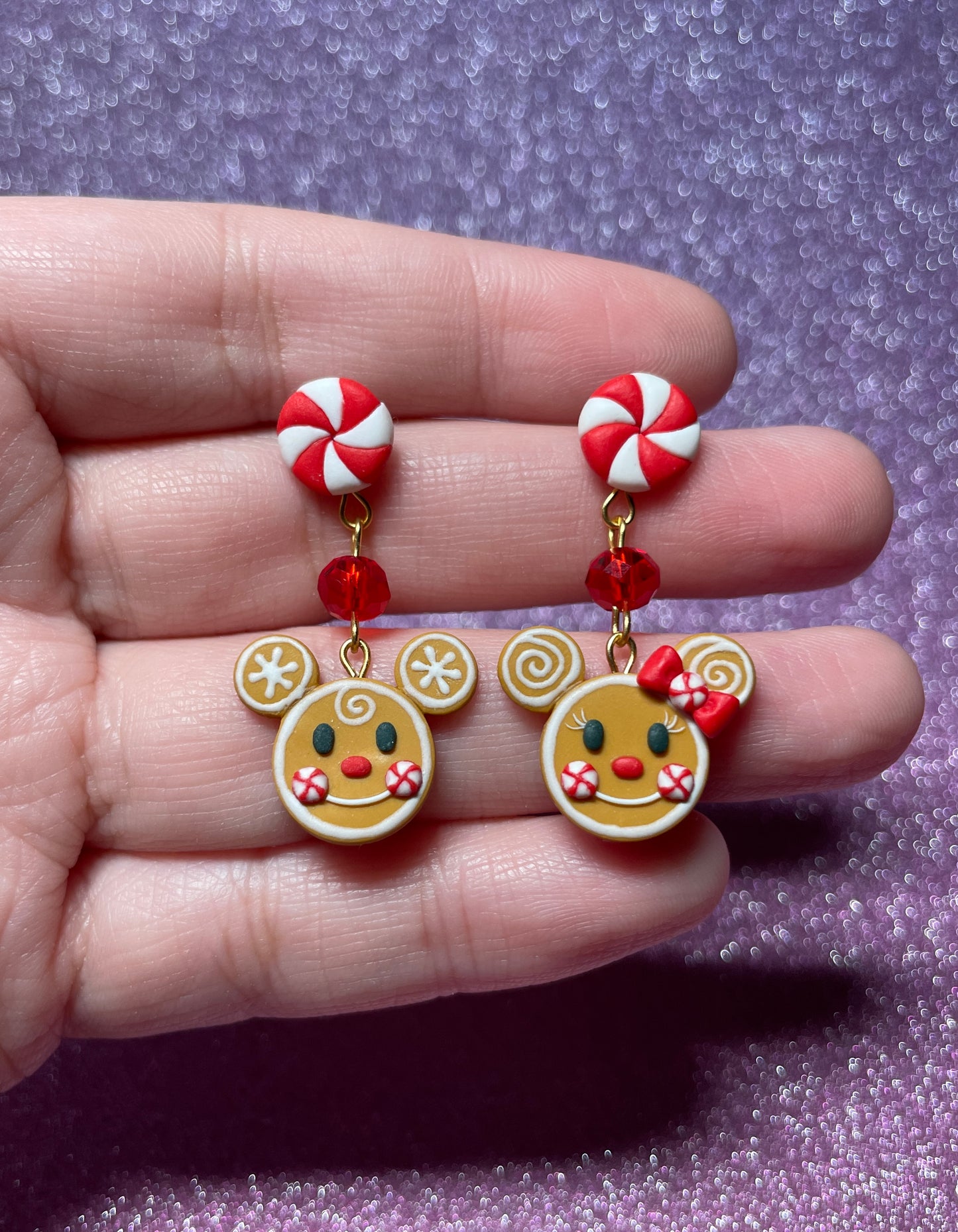Gingerbread Mice Earrings