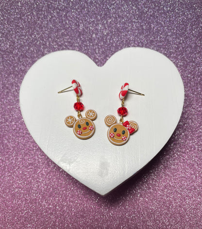 Gingerbread Mice Earrings
