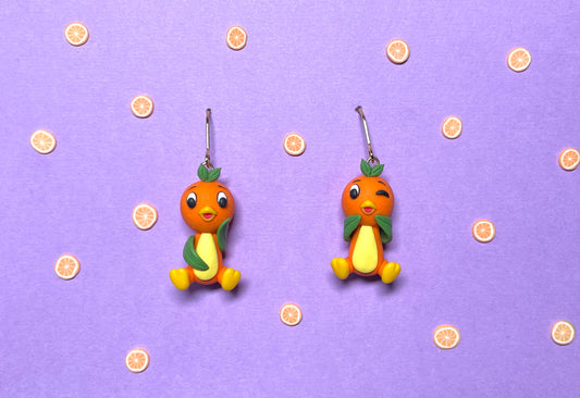 Classic Orange Bird Earrings