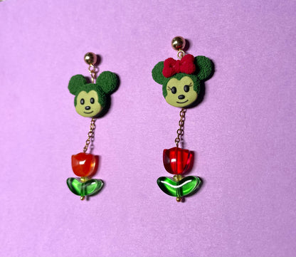 Mouse Topiary Earrings