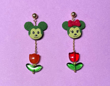 Mouse Topiary Earrings